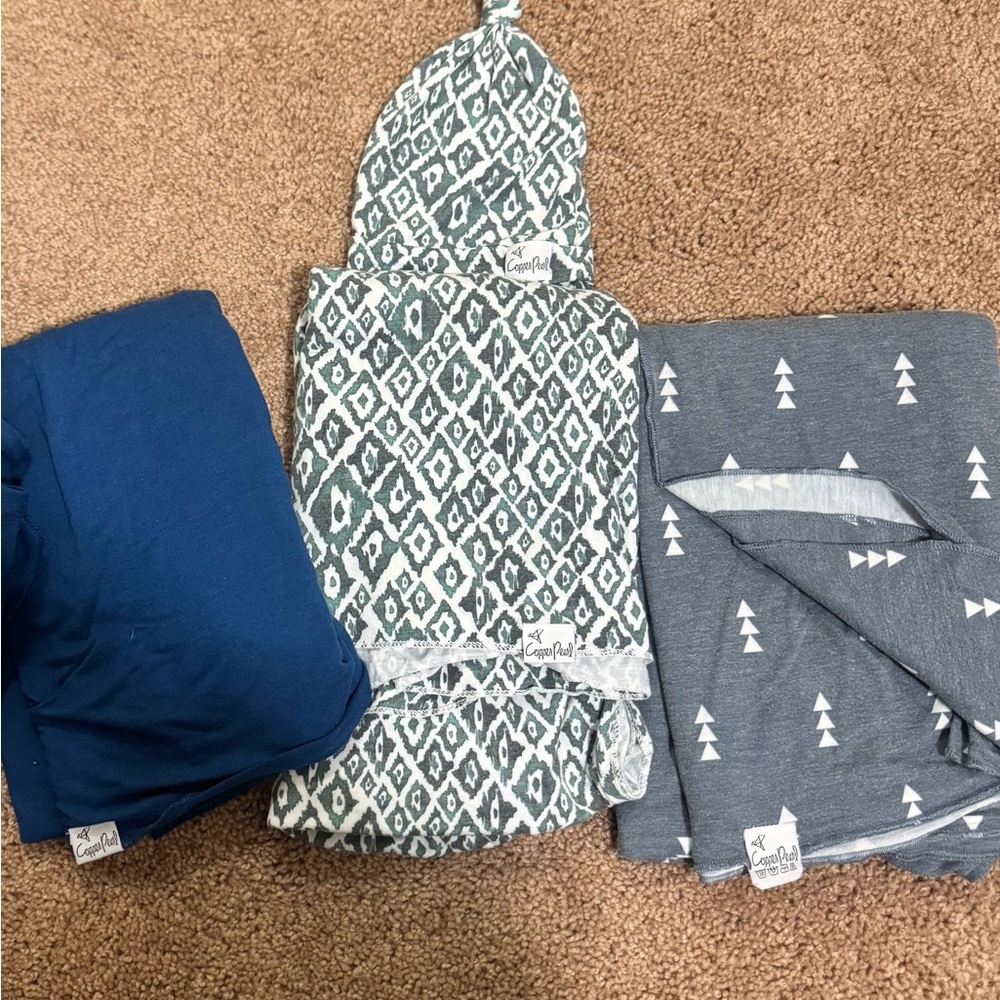 Copper pearl swaddles